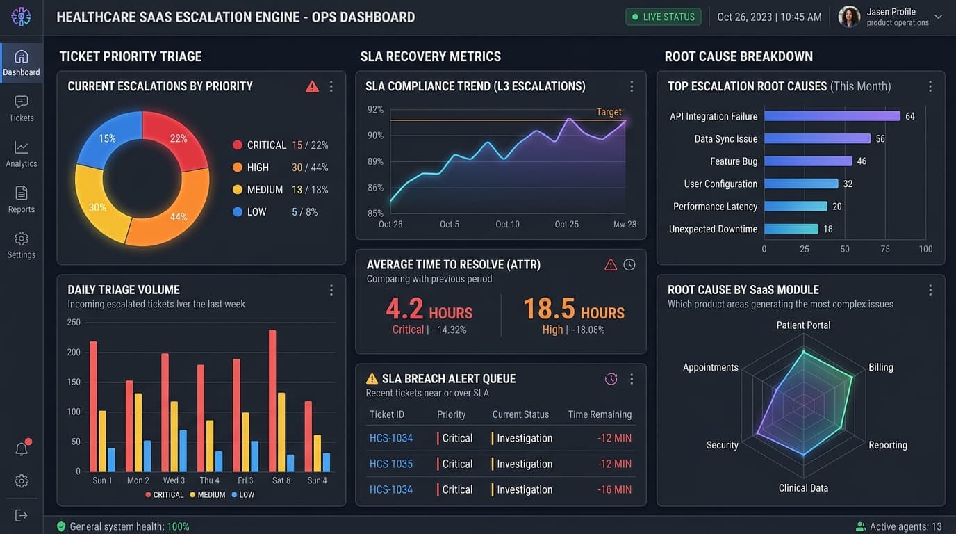 Healthcare SaaS Escalation Engine