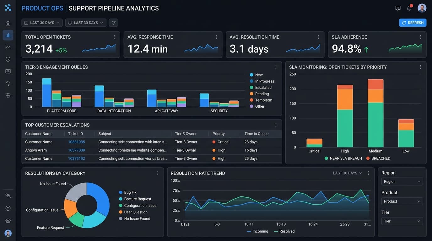 Enterprise Customer Support Pipeline